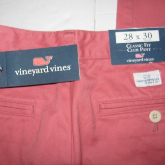 BNWT Vineyard Vines Club Pants 28x30 Rhubarb Pink - Picture 1 of 4